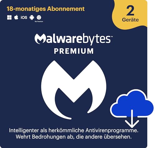 Malwarebytes Premium (2 Geräte, 18 Monate)