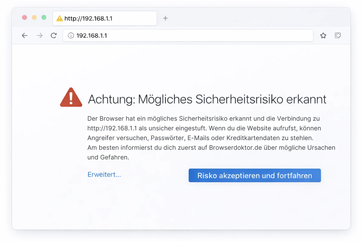 Browserwarnung wegen fehlendem SSL