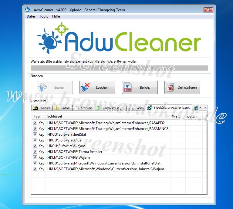 AdwCleaner 4.0 findet Bedrohungen AdwCleaner 4.0 findet Bedrohungen