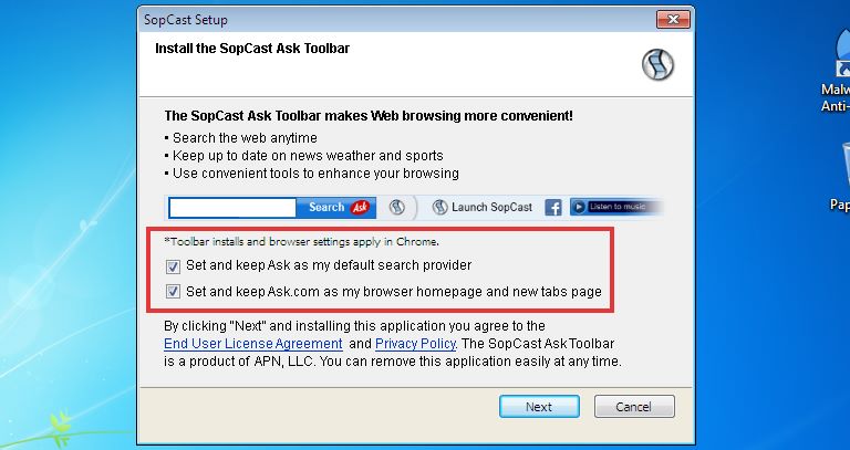 Ask Toolbar installieren, so gelangt Ask.com auf den Rechner