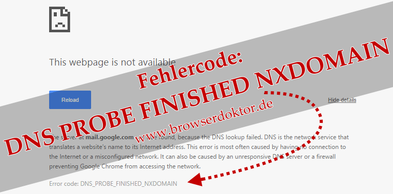 Fehlercode: DNS_­PROBE_­FINISHED_­NXDOMAIN beheben