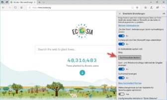 Suchmaschine im Edge Browser ändern