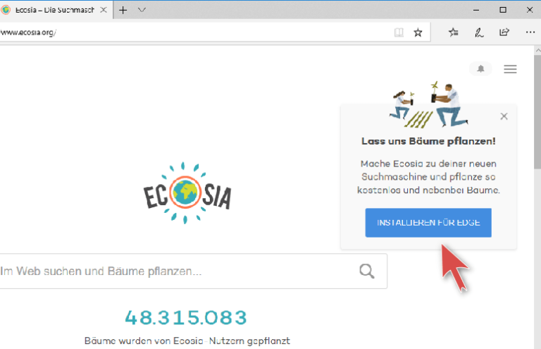 Ecosia installieren