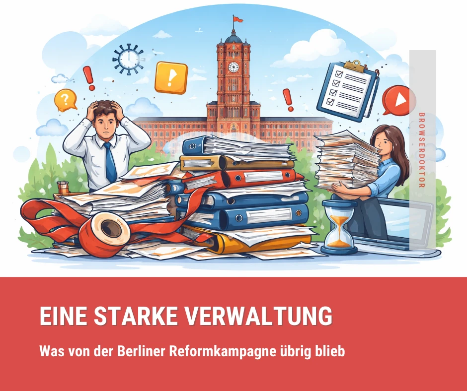 Symbolbild: Eine starke Verwaltung - Zwischen Aktenbergen und Ansprüchen