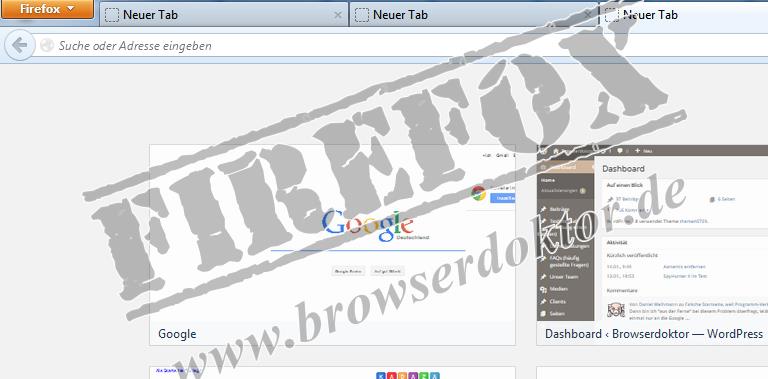 Firefox - Neuer Tab