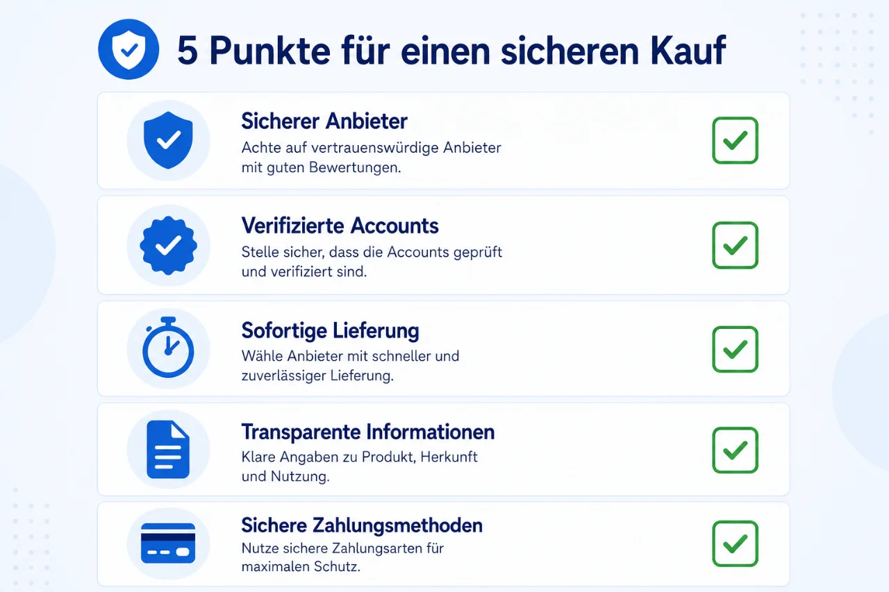 Ceckliste beim Kauf eines Gaming-Accounts