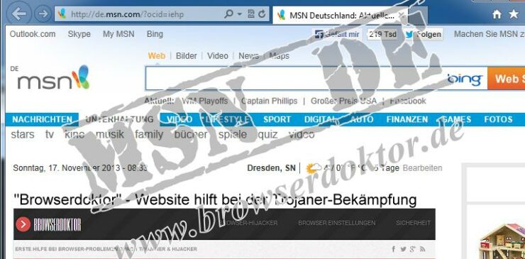 Standard-Startseite im Internet Explorer ändern und nicht mehr MSN nutzen
