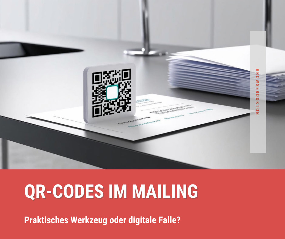 Mailing QR-Codes, Stapel Werbebriefe mit QR-Code
