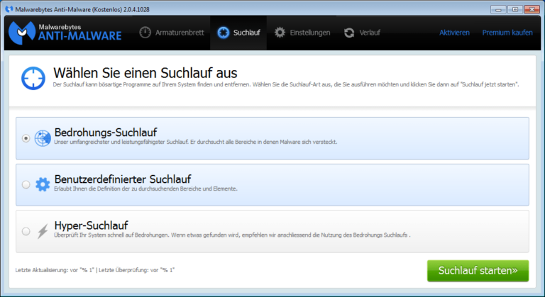 Malwarebytes Anti-Malware auf deutsch