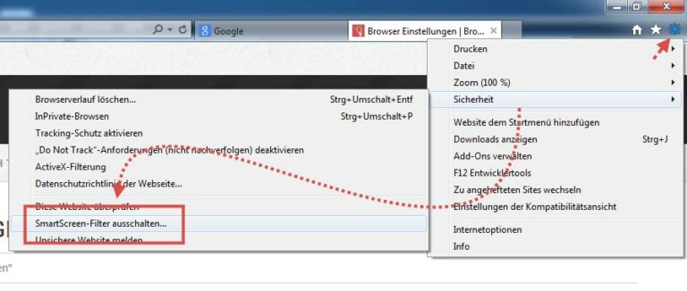 SmartScreen-Filter im IE einschalten und ausschalten SmartScreen-Filter im IE einschalten und ausschalten