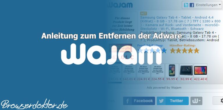 Wajam entfernen