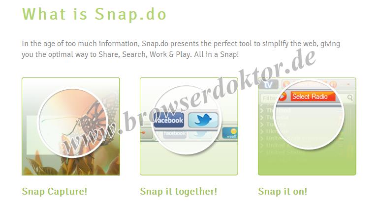 Screenshot der Website: Snap.do