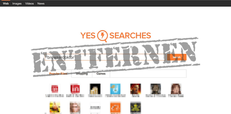 Yessearches entfernen
