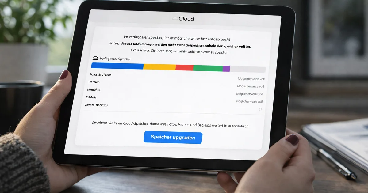 Fake-Mail warnt vor vollem Cloud-Speicher - dahinter steckt ein Abo-Trick